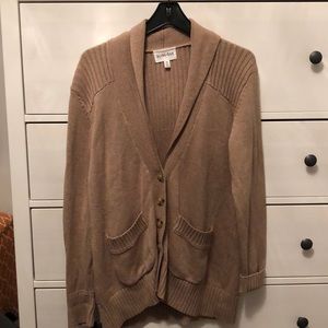 Tan button down cardigan